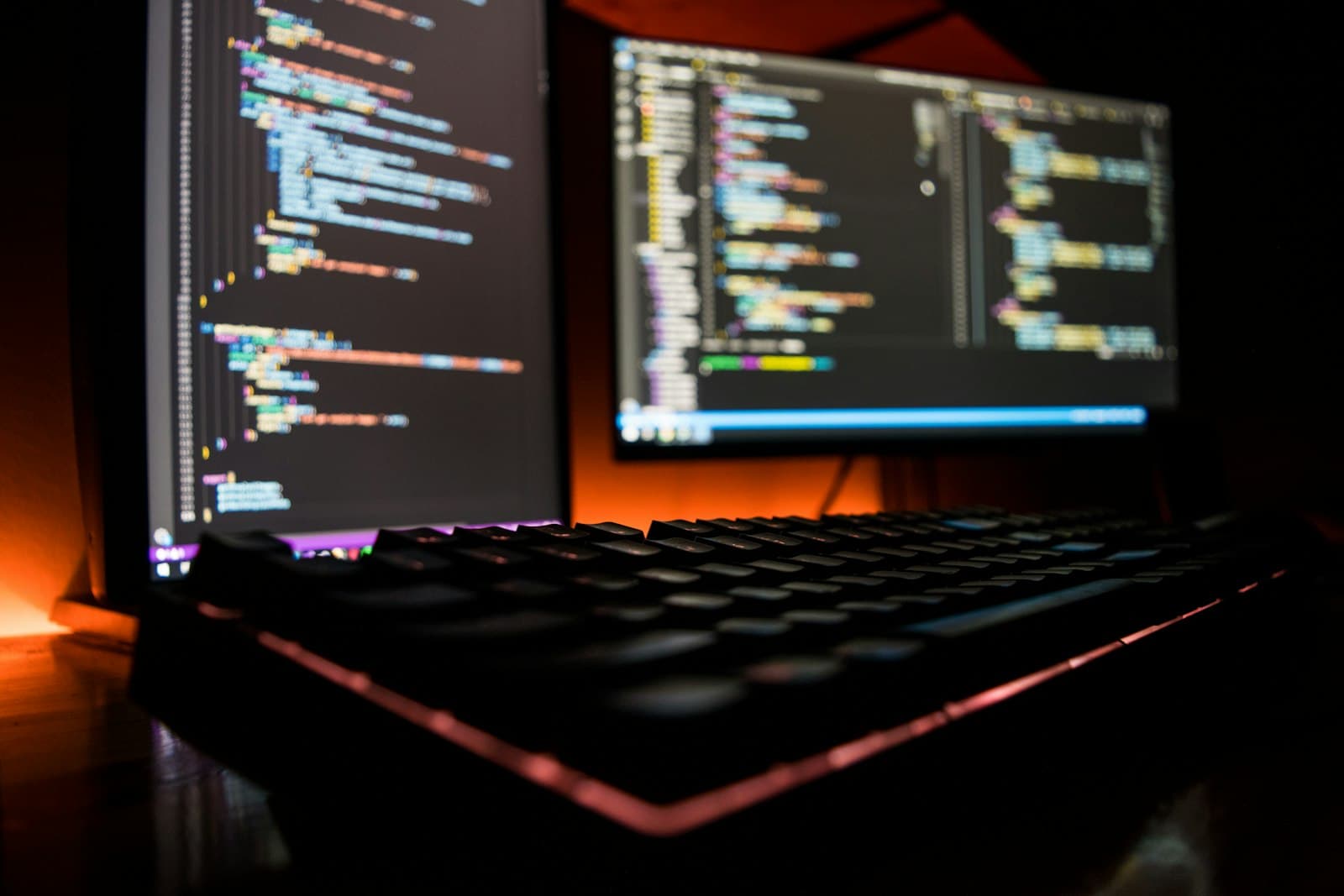 Search engine optimisation — code and analytics on screen